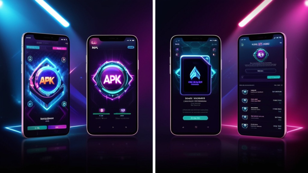 Comparação visual entre app instalado e arquivo APK do Blaze Crash